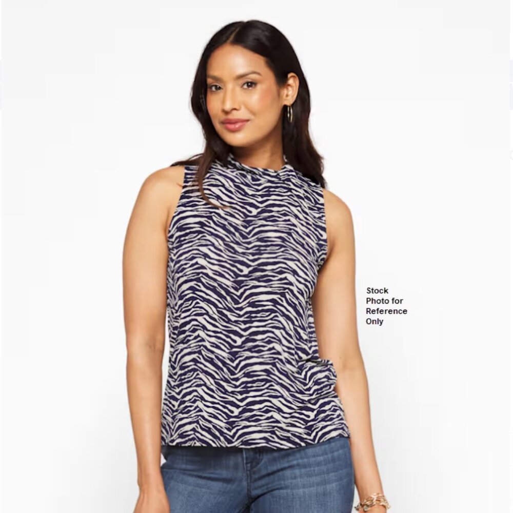 Beacon Giulia Sleeveless Mock Neck Knit Top